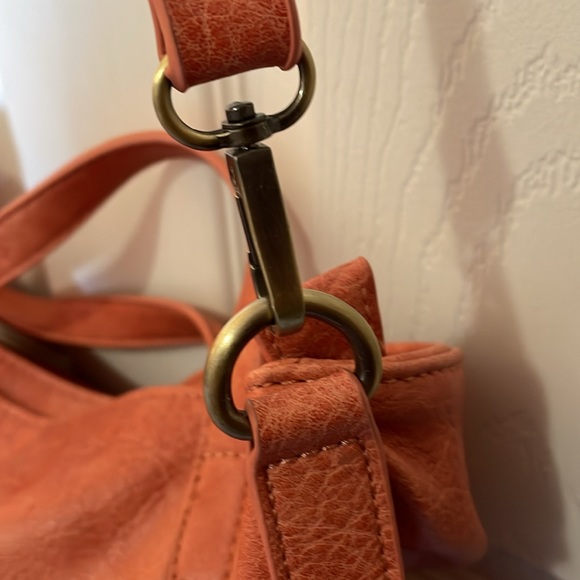 ANTIK KRAFT large Coral, TOTE, PURSE, Handbag EUC RUST SHOULDER STRAP - Picture 4 of 15